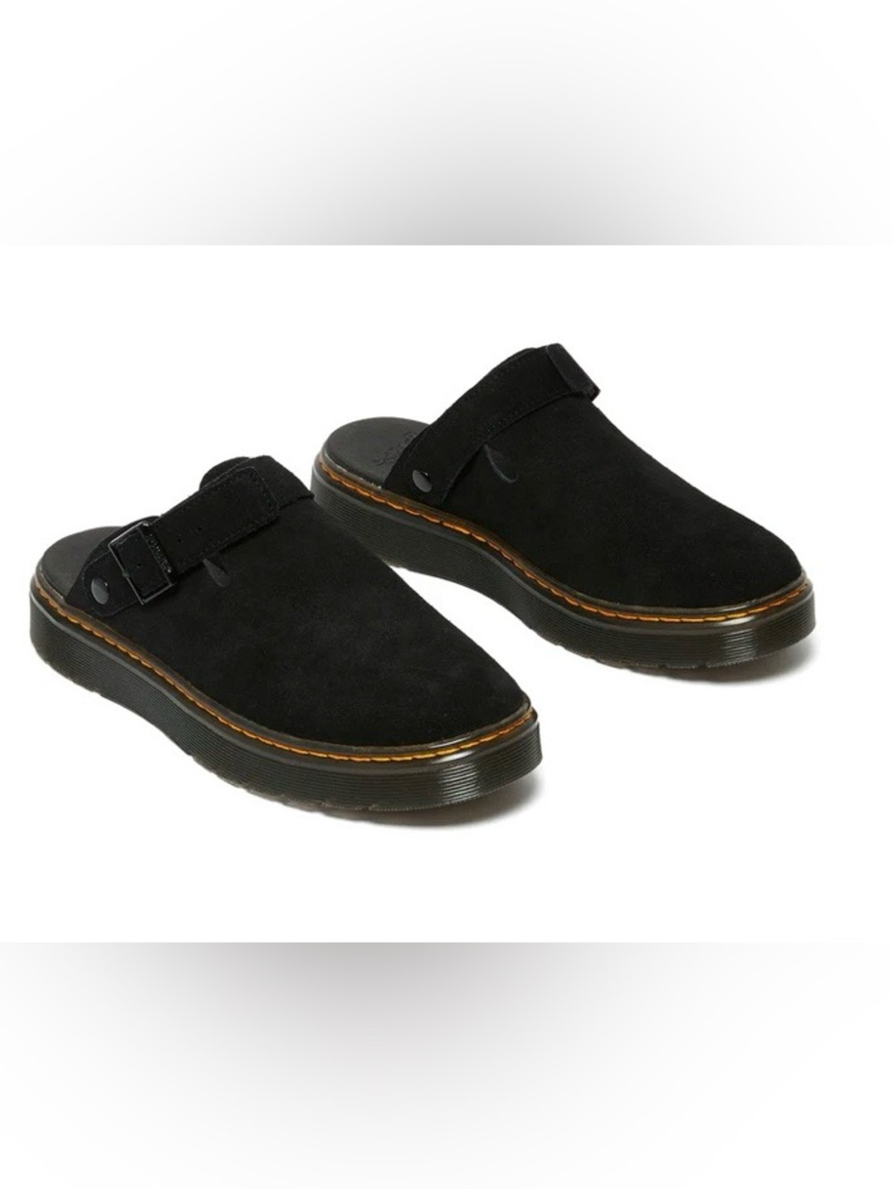 Dr. Martens Black Suede Slingback Mules